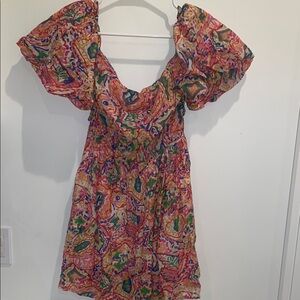 Colorful Patterned Women's Dress